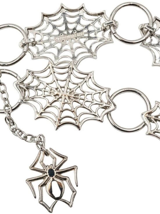 Kreepsville 666 Metal Belts Black Bats or Chrome Spiderwebs Spider Chain Hip NWT main image 7